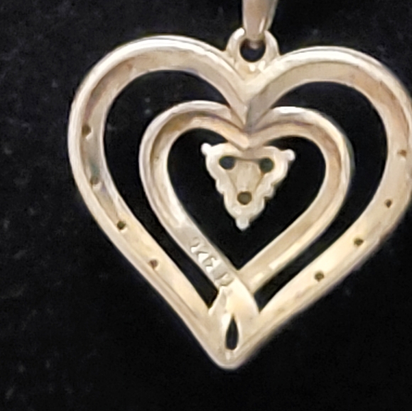 Silver Heart Pendant Necklace C - Picture 7 of 9